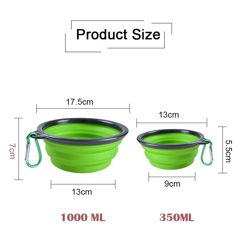 Folding Silicone Pet Feeder Bowl - Pawtique Pet Store