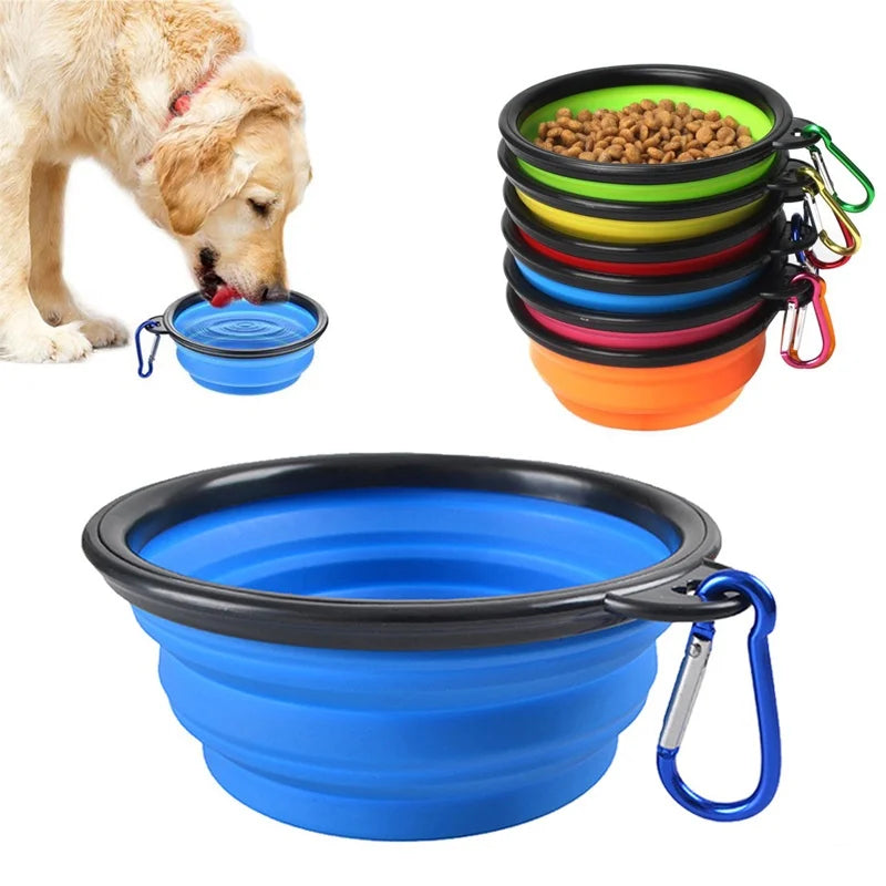 Folding Silicone Pet Feeder Bowl - Pawtique Pet Store