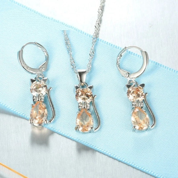 Cat Jewelry Set